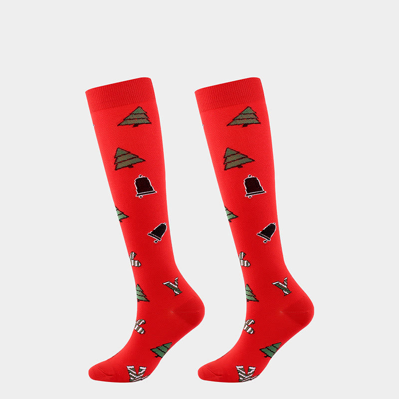 Christmas Cats Dogs Compression Socks(4 Pairs)