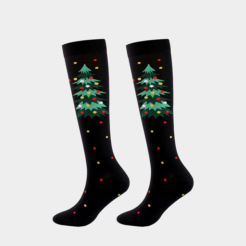 Christmas Cats Dogs Compression Socks(4 Pairs) - image 5