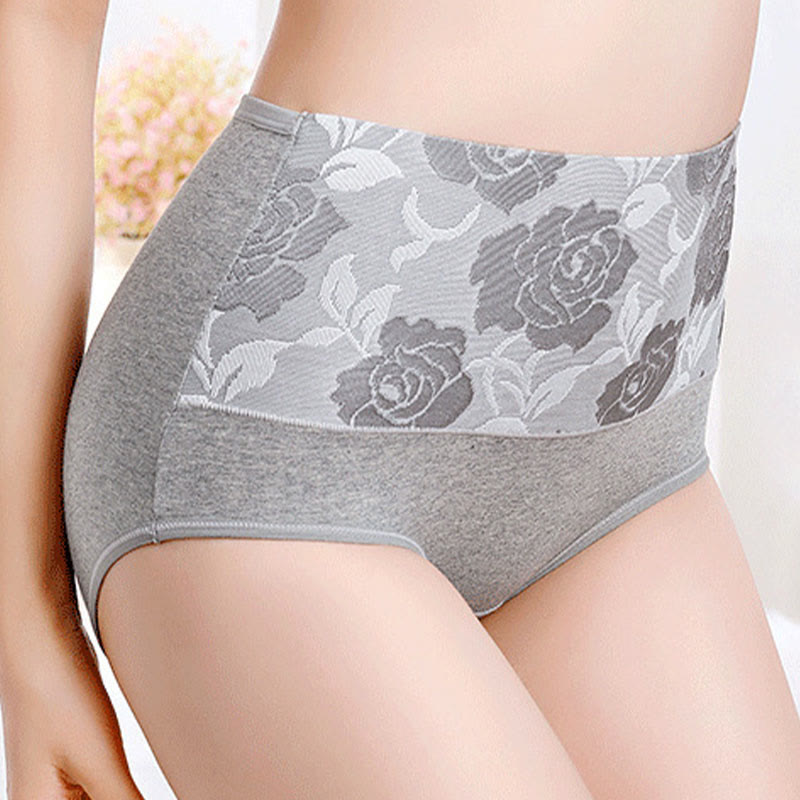 Plus Size Exquisite Printing Panty(4 Packs)