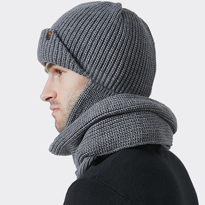 Ear Protection Beanie Scarf 2 In 1 Set