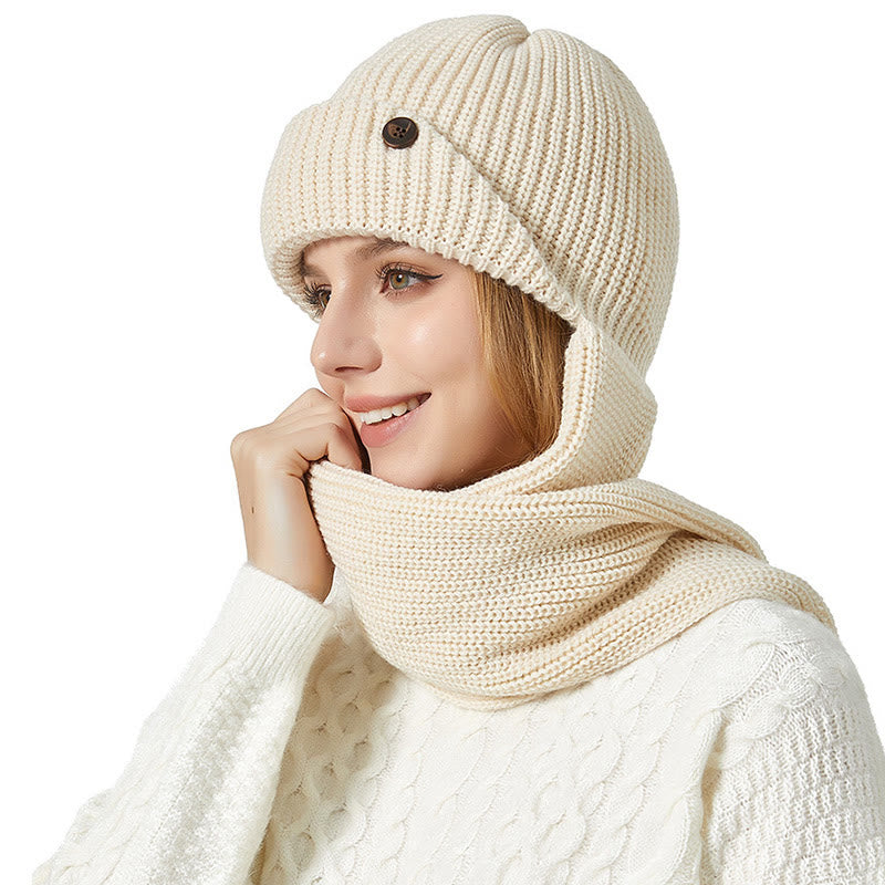 Ear Protection Beanie Scarf 2 In 1 Set