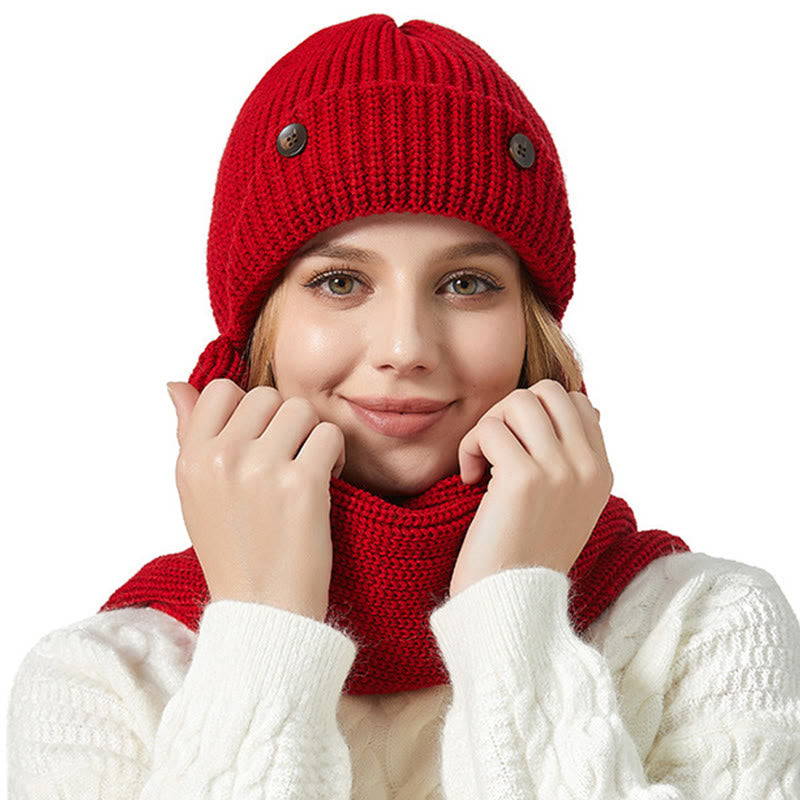 Ear Protection Beanie Scarf 2 In 1 Set