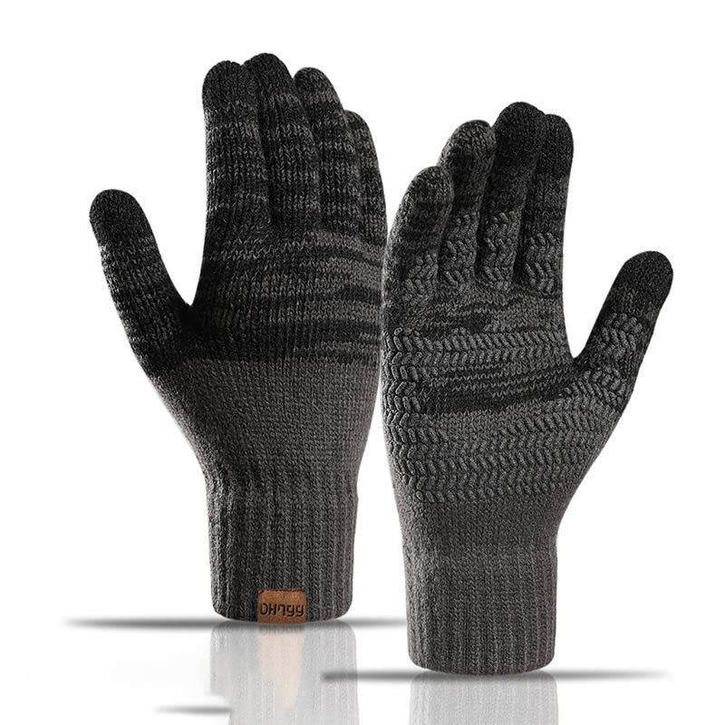 Color Matching Winter Gloves - Dark Grey - One Size - image 3