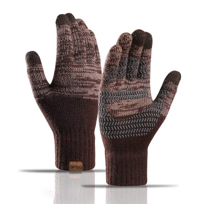 Color Matching Winter Gloves - Coffee - One Size - image 2