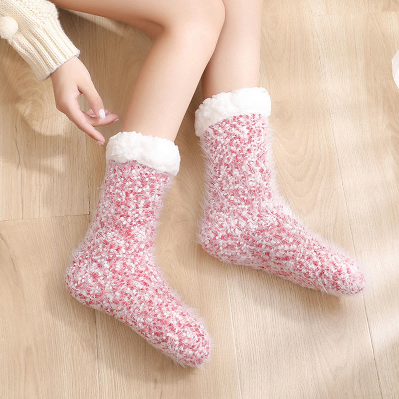 Plus Size Warm Thick Slipper Socks(2 Pairs)