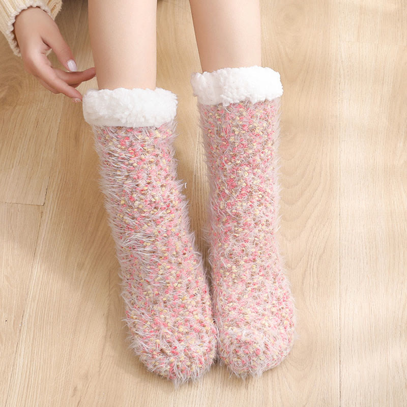 Plus Size Warm Thick Slipper Socks(2 Pairs)