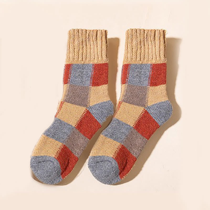 Plus Size Extra Thick Fleece Quarter Socks(5 Pairs) - Yellow - EU40-45(US7-11) - image 5