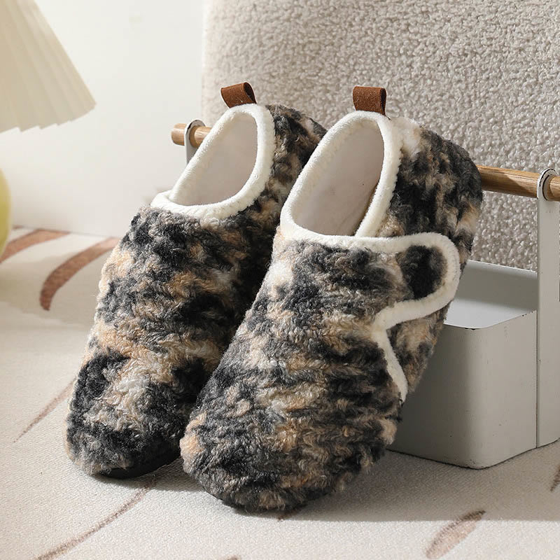 Plus Size Rip Tape Slippers - Leopard - EU43-44(US9-10) - image 12