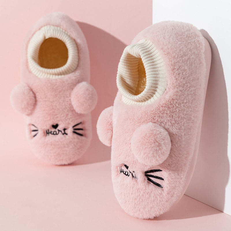 Plus Size Cartoon Cat Slippers - Pink - EU43-44(US9-10) - image 10