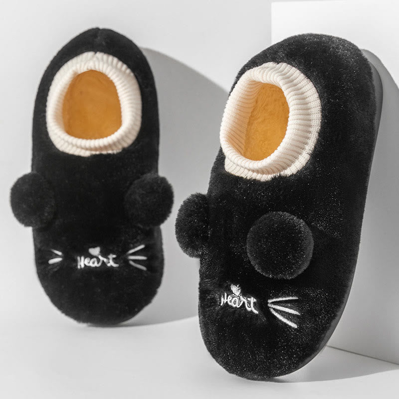 Plus Size Cartoon Cat Slippers - Black - EU43-44(US9-10) - image 12
