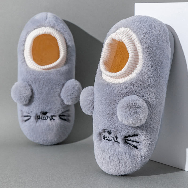 Plus Size Cartoon Cat Slippers - Grey - EU43-44(US9-10) - image 11