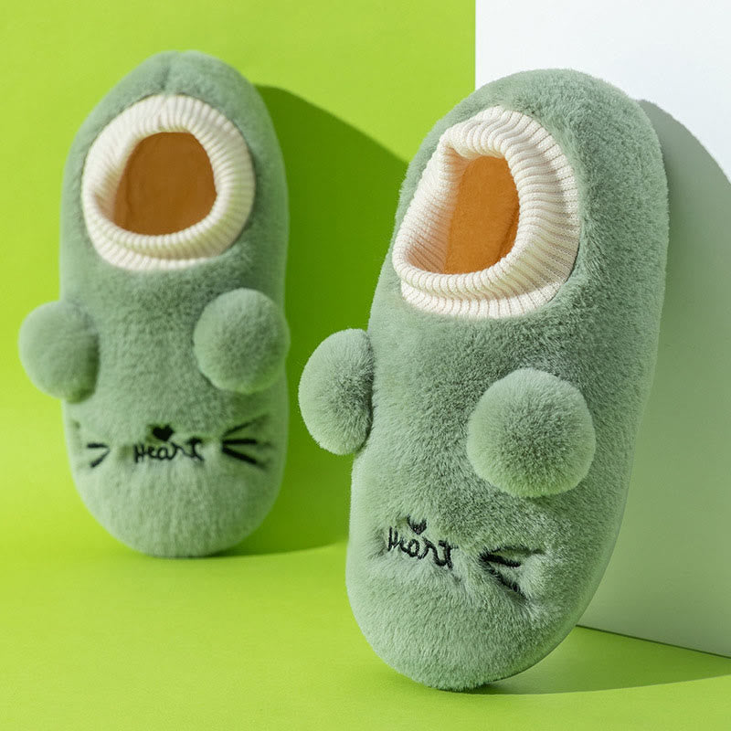 Plus Size Cartoon Cat Slippers - Green - EU43-44(US9-10) - image 12