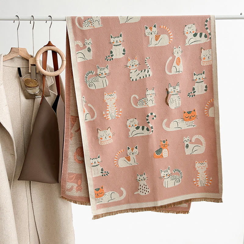Soft Large Cat Scarf - Pink - One Size - image 6