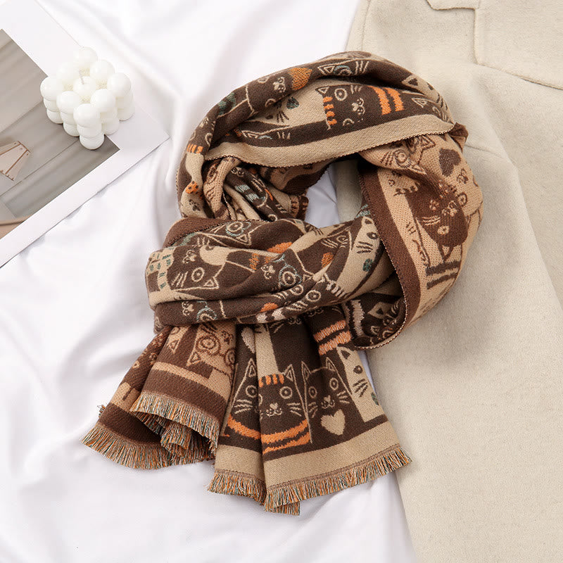 Cartoon Cat Blanket Scarf - image 5