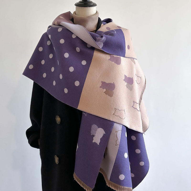 Polka Dots Soft Blanket Scarf