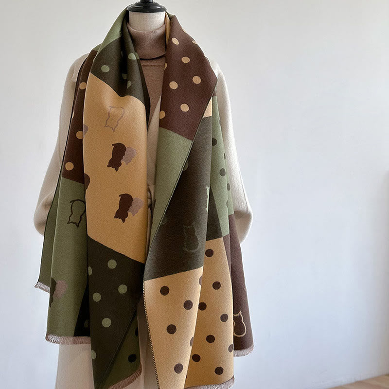 Polka Dots Soft Blanket Scarf