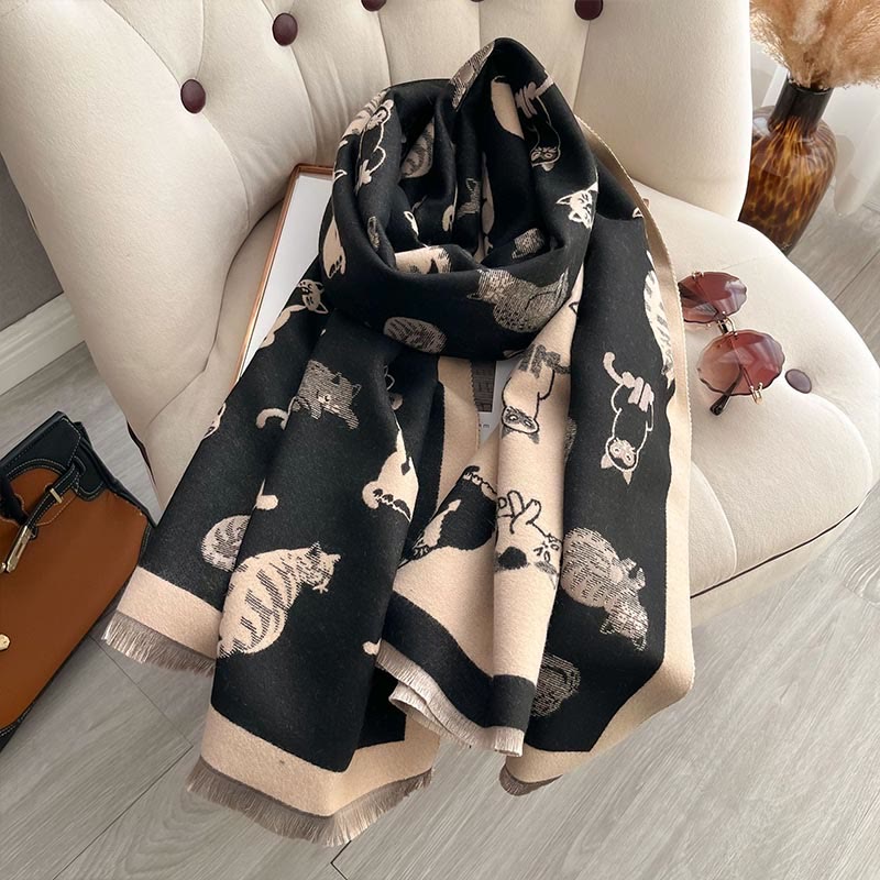 Stylish Cat Soft Blanket Scarf