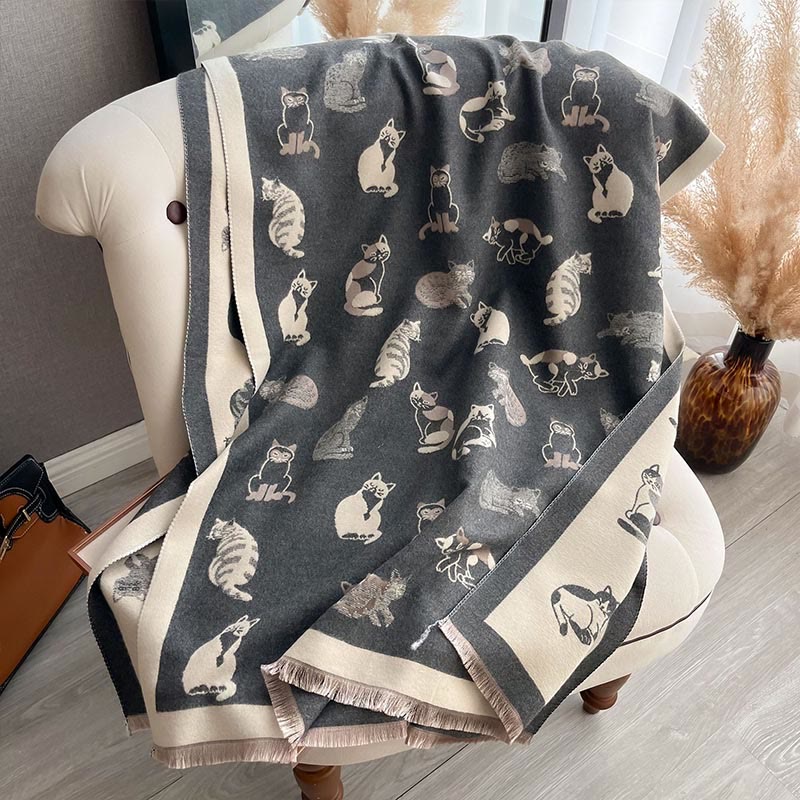 Stylish Cat Soft Blanket Scarf