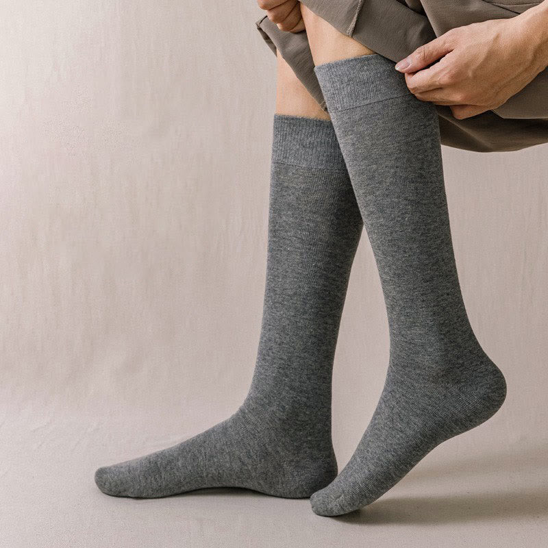 Plus Size Decent Knee High Socks(5 Pairs) - image 2