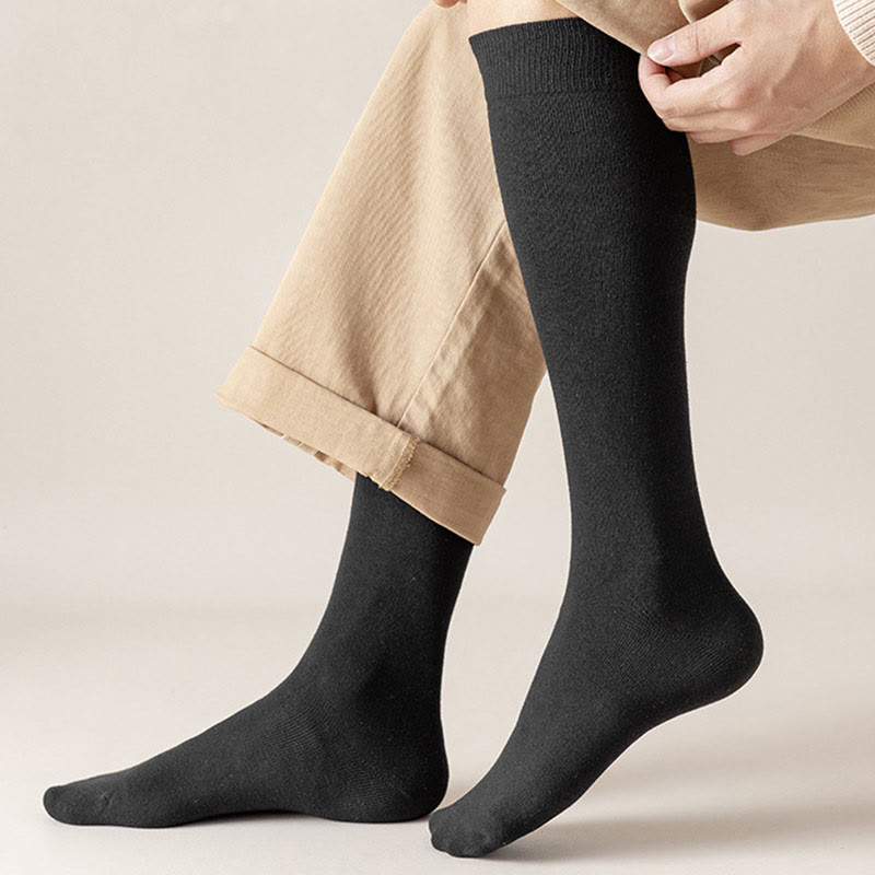 Plus Size Decent Knee High Socks(5 Pairs) - image 1