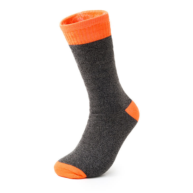 Plus Size Leisure Outdoor Crew Socks(3 Pairs) - Orange - EU42-46(US8.5-12) - image 4
