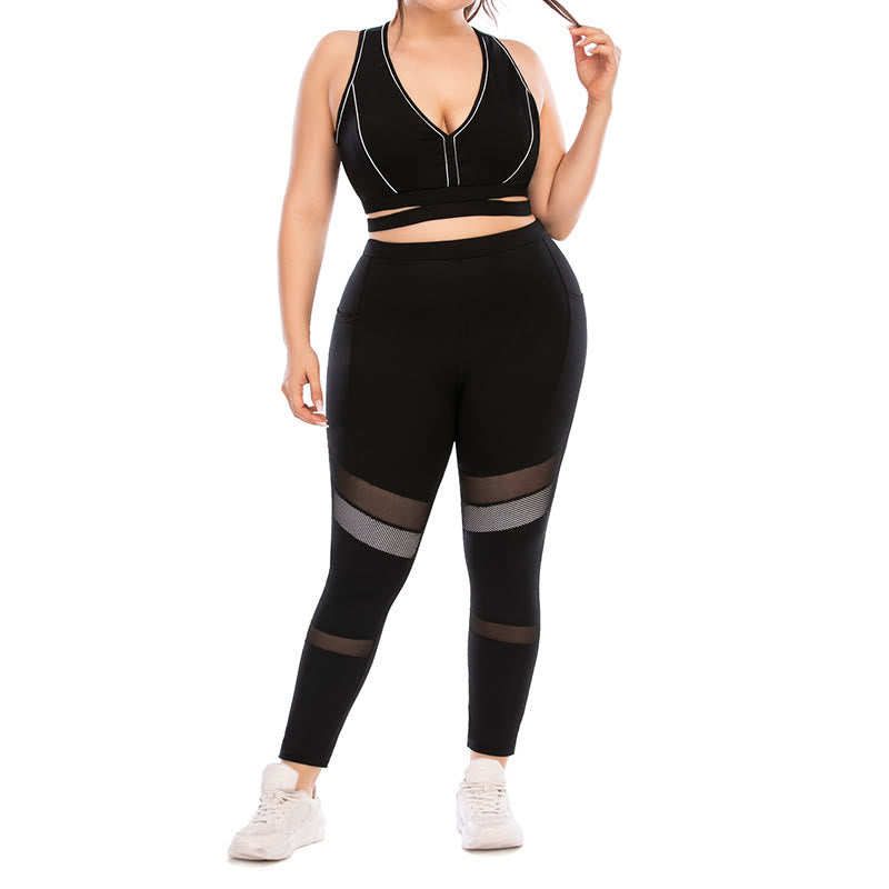 Plus Size Yoga Sports Set