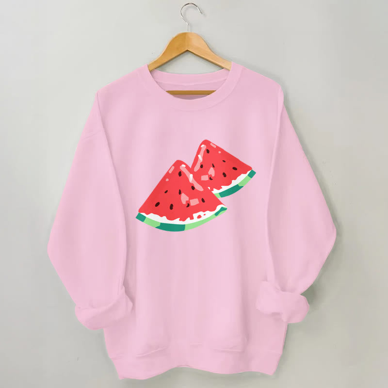 Plus Size Watermelon Sweatshirt - Pink - 3XL - image 5