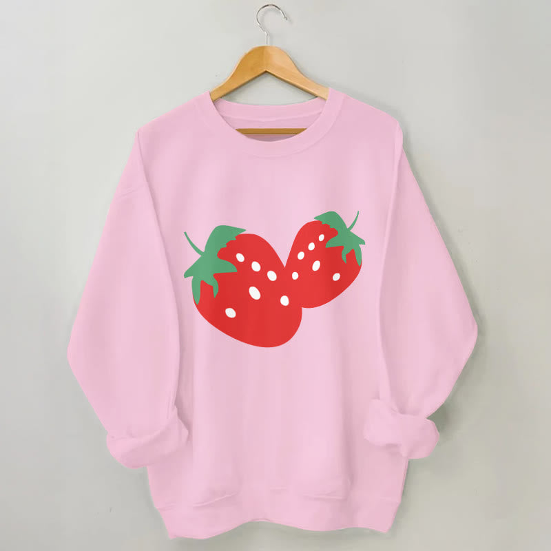 Plus Size Strawberry Sweatshirt - Pink - 3XL - image 5