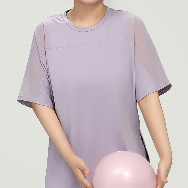 Plus Size Quick Dry Yoga Short Sleeve Shirt