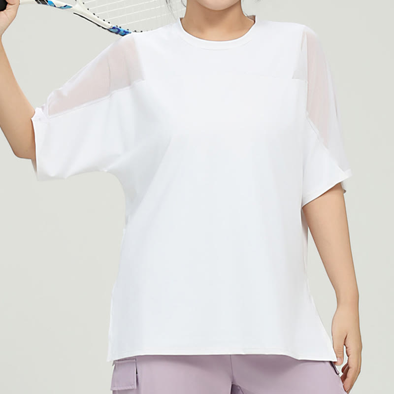 Plus Size Quick Dry Yoga Short Sleeve Shirt