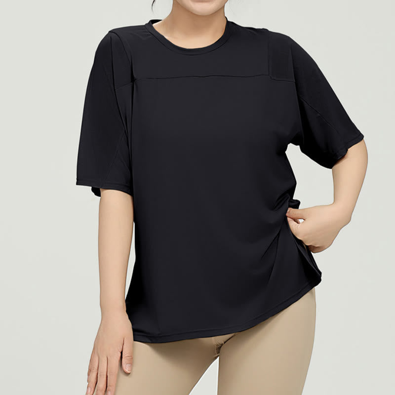 Plus Size Quick Dry Yoga Short Sleeve Shirt