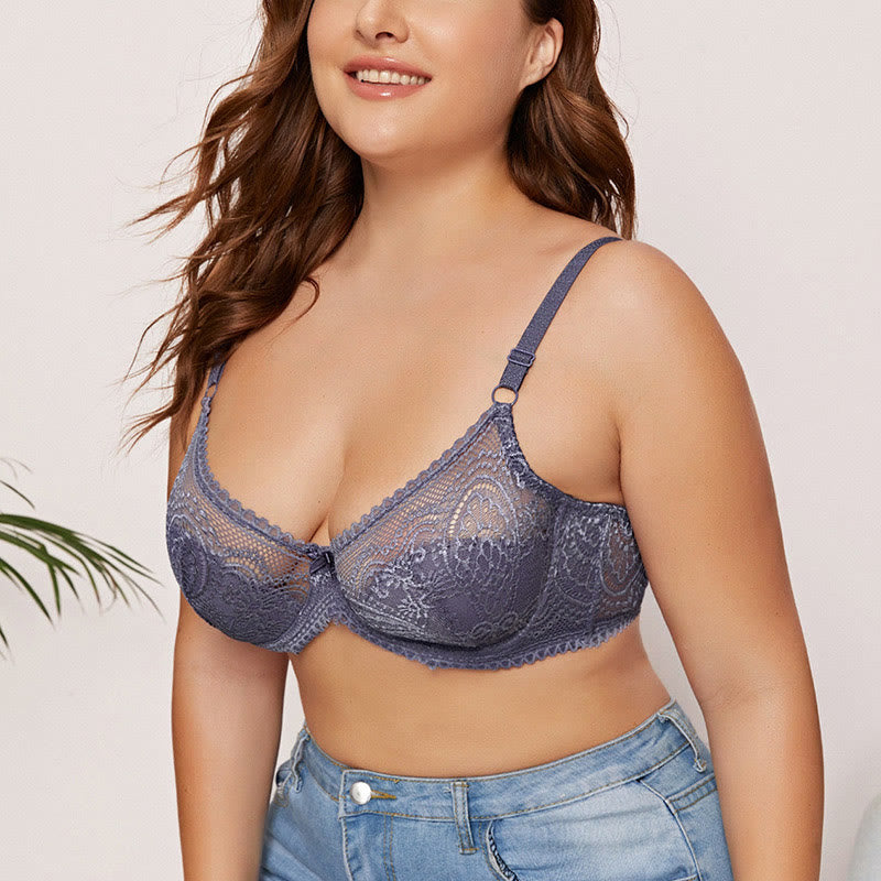 Sexy Sheer Lace Underwire Bra