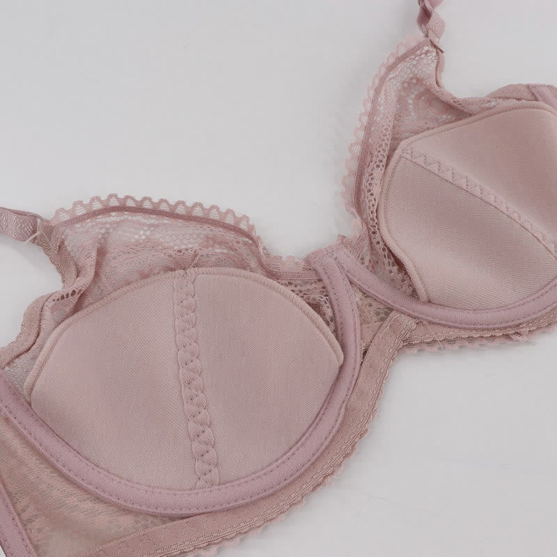 Sexy Sheer Lace Underwire Bra