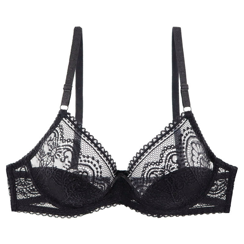Sexy Sheer Lace Underwire Bra