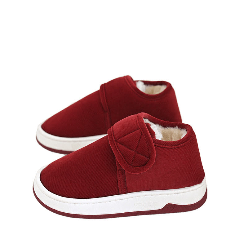 Plus Size Fuzzy Thickened Slippers - Wine - EU43-44(US9-10) - image 10