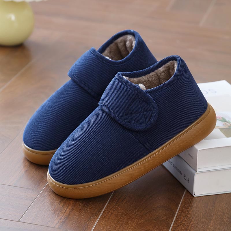 Plus Size Warm Diabetic Slippers - Blue - EU44(US10) - image 3