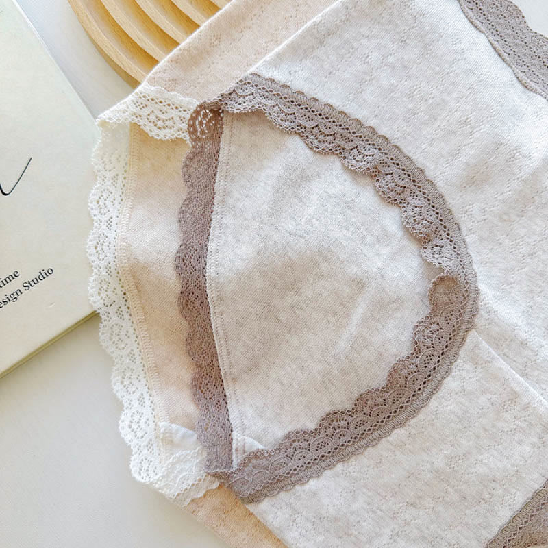 Mid-rise Lace Bow Panty(3 Packs)