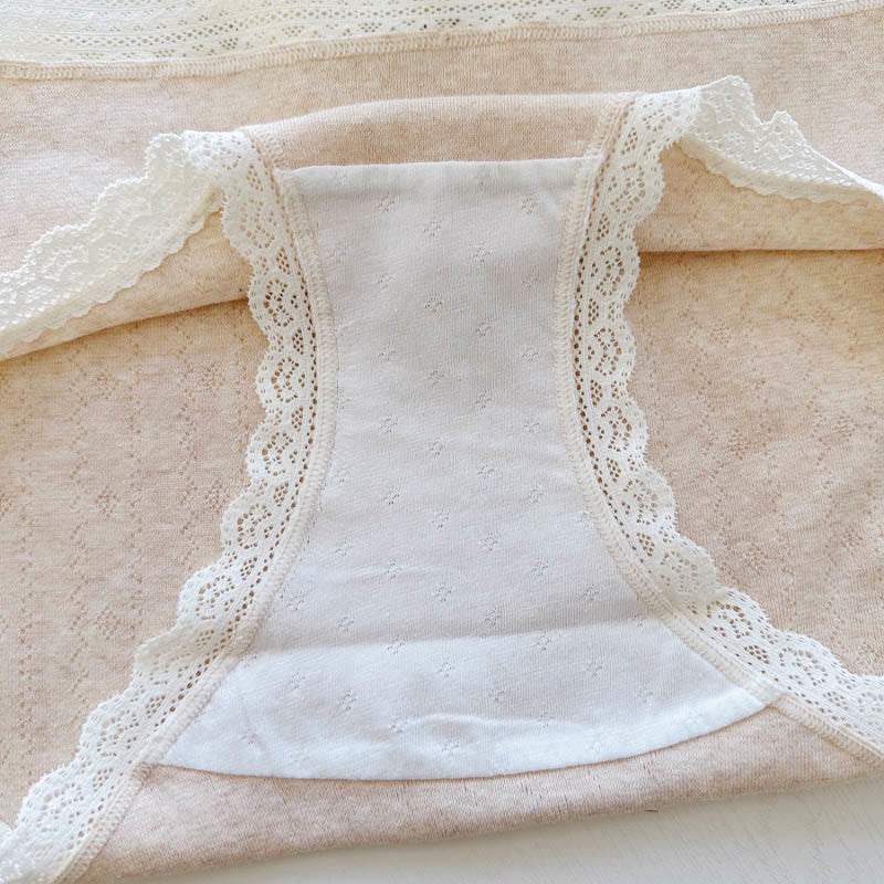 Mid-rise Lace Bow Panty(3 Packs)