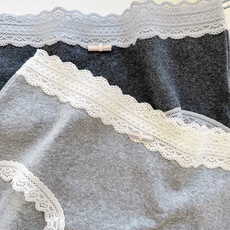 Mid-rise Lace Bow Panty(3 Packs)
