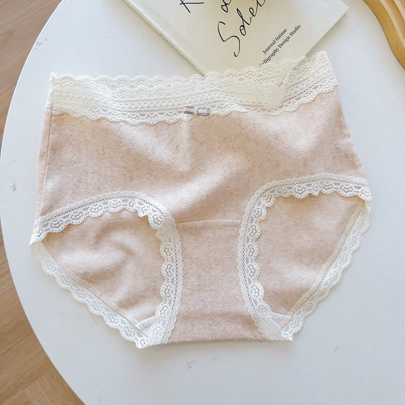 Mid-rise Lace Bow Panty(3 Packs)