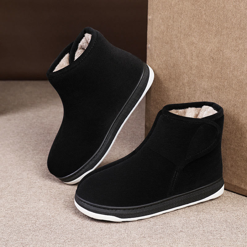 Plus Size Soft Warm Diabetic Slippers - Black - EU43-44(US9-10) - image 11
