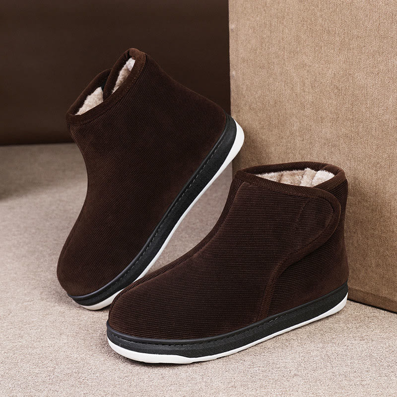 Plus Size Soft Warm Diabetic Slippers - Brown - EU43-44(US9-10) - image 12