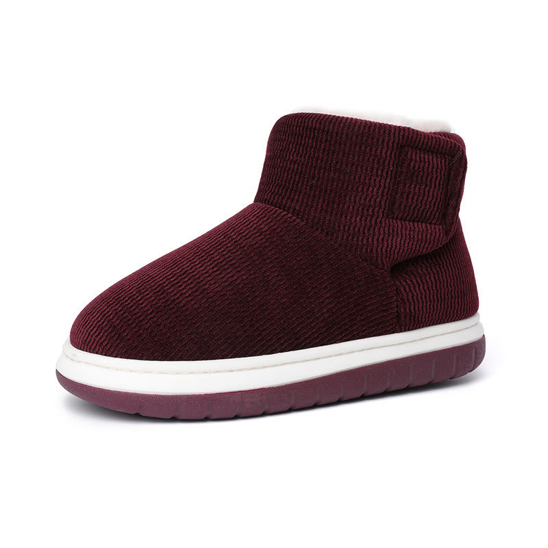 Plus Size Velcro Thicken Slippers - Wine - EU43-44(US9-10) - image 16