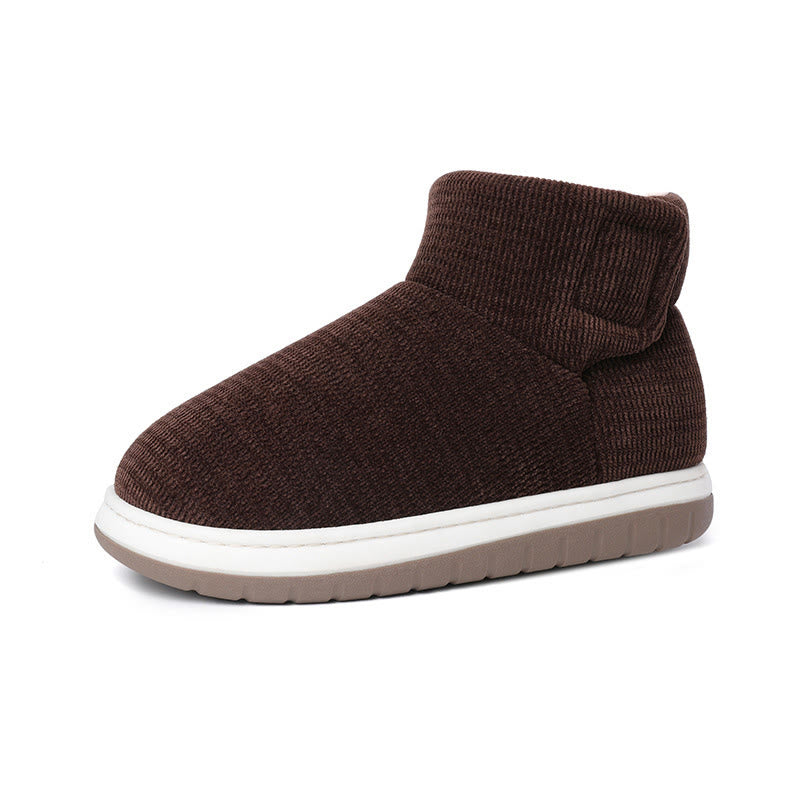 Plus Size Velcro Thicken Slippers - Brown - EU43-44(US9-10) - image 17