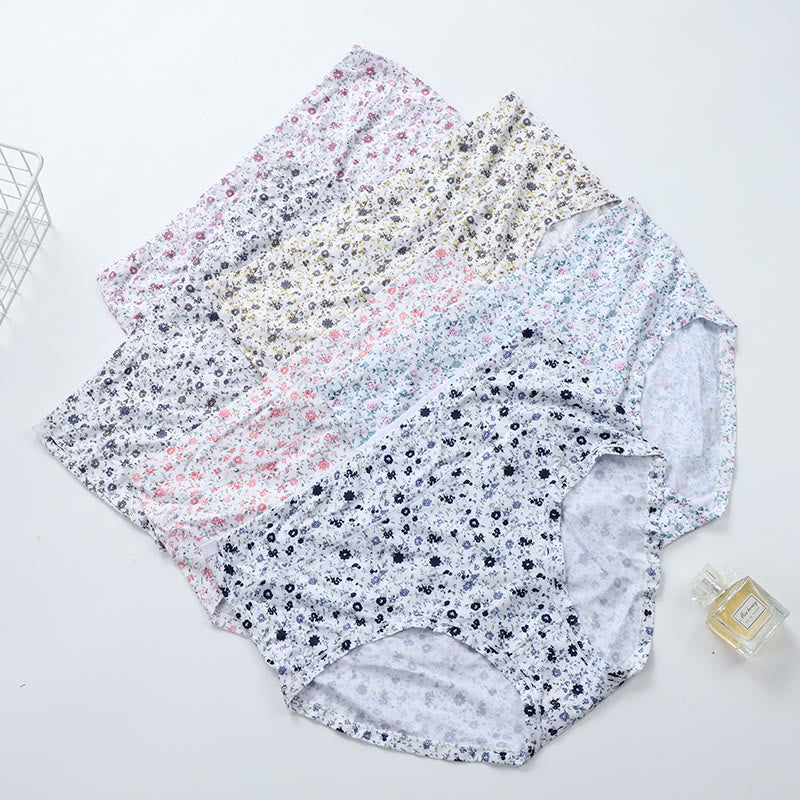 Plus Size Soft Comfortable Floral Panty(3 Packs)