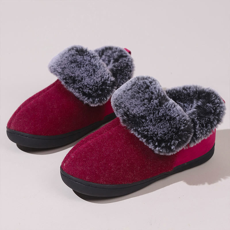 Plus Size Comfort Non Slip Slippers - Wine - EU44-45(US10-11) - image 8