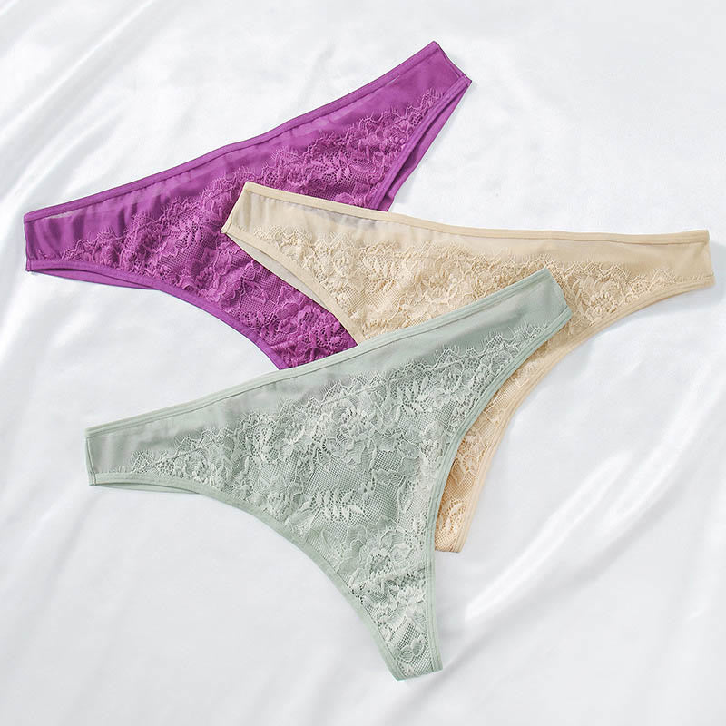 Plus Size Sexy Back Waist Strap Panty(3 Packs)
