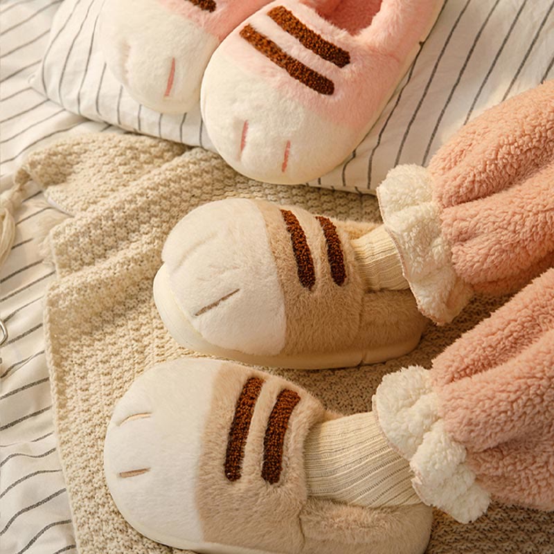 Plus Size Funny Animal Paw Novelty Slippers - image 1