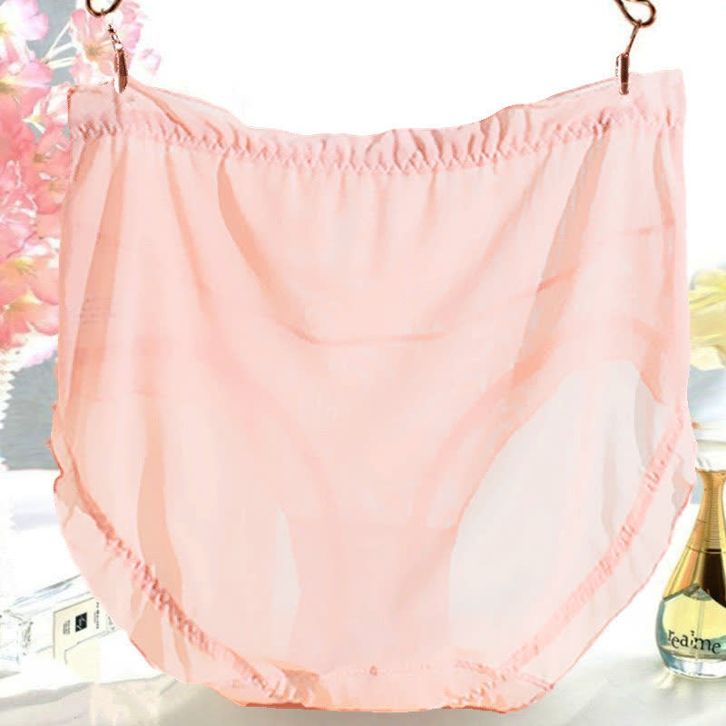 Plus Size Sexy High Waist Lace Transparent Panty(3 Packs)