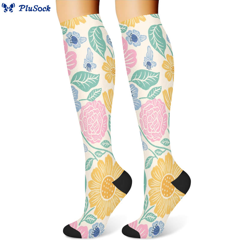 Flowers Bloom Compression Socks(3 Pairs) - image 4